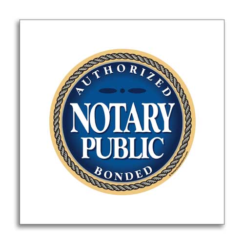 9" Square Authorized & Bonded Notary Public Sign